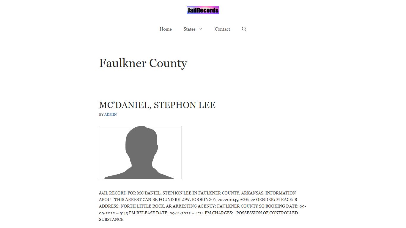 Faulkner County Arrest Records